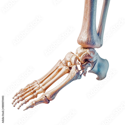 Anatomy Model Shows Structure of Human Foot and Ankle From Lateral View for E...