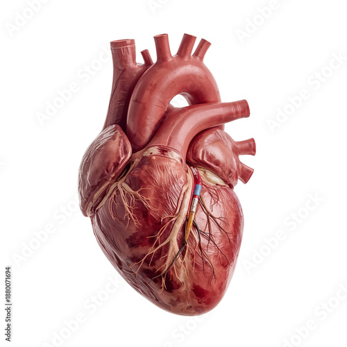 This Heart Model Shows the Detailed Structure of the Human Heart, Including A...