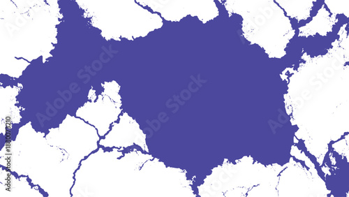 Russia map outline on white background