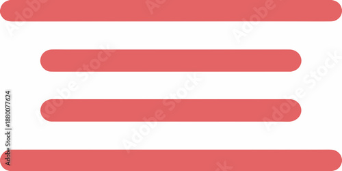 Three horizontal red lines on a white background a simple graphic design