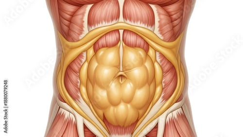 Human Abdominal Wall Fat and Muscle Layer Anatomy