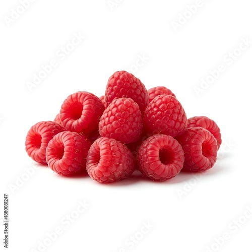 raspberries isolated on white background