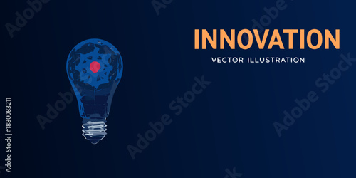 A glowing lightbulb with a world map inside representing innovation and ideas