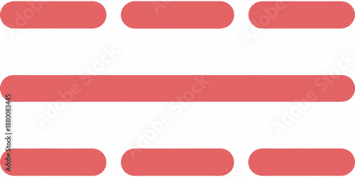 A simple graphic of four red horizontal rectangles on a white background