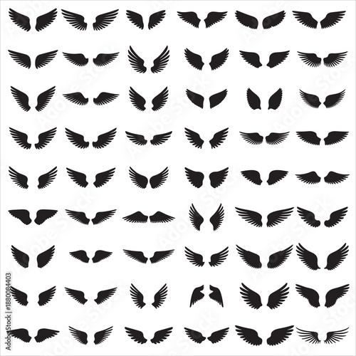 Massive Wings Silhouette Bundle with Angel and Bird Wing Styles