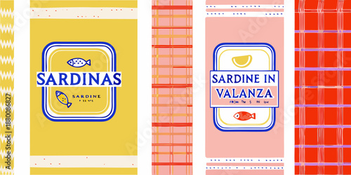 sardine and sardinas product packaging design high quality