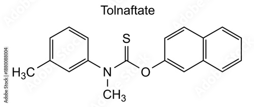 Tolnaftate, chemical structure of tolnaftate, drug substance