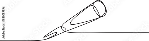 Tailors Chalk Fabric Chalk continuous line art drawing style vector illustration. one line Art icon drawing vector