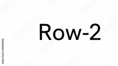 The words Row 2 written in bold black letters on a white background.