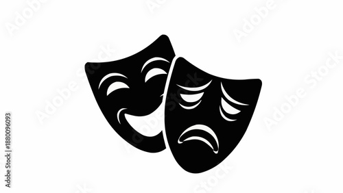 Theater Masks Representing Comedy and Tragedy Emotions.