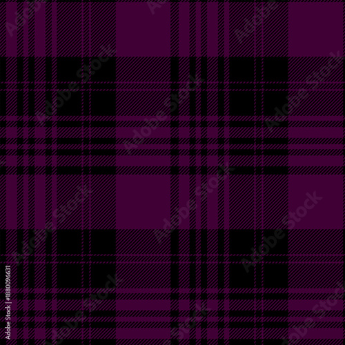Seamless burgundy,black color check pattern.Repeating patern plaid.Checkered design for prints.Repeated tartan fabric. Vector scottish fabriс.Ekose texture.Madras flannel.Checker line.Stripe gingham.