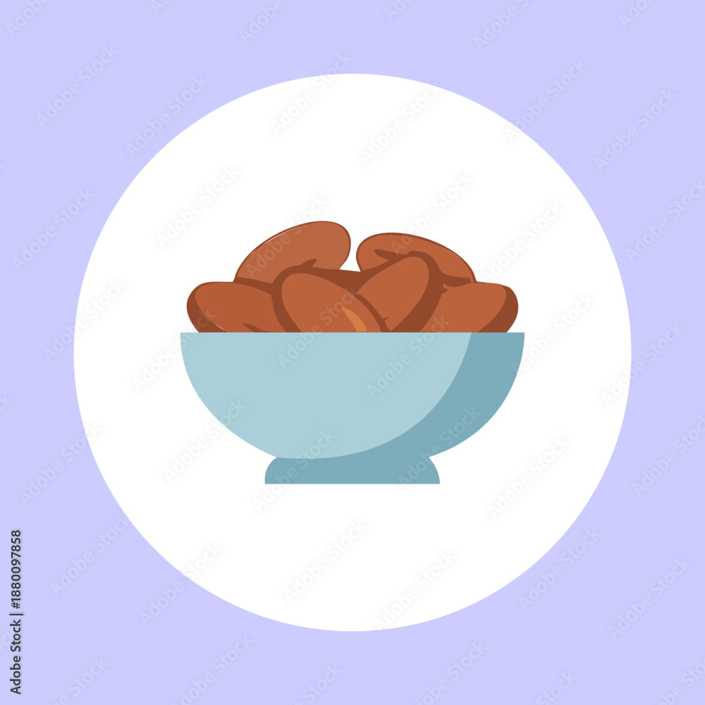 Fototapeta premium Kurma arab date fruits ramadan iftar vector compilation