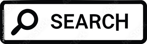 Search icon with magnifying glass in search bar