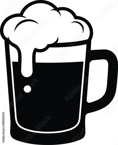 Draft Beer Pint Stein Icon Graphic Vector