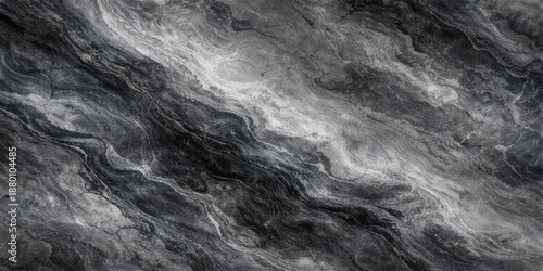 An abstract motion of blue water flowing into a dark pool creates a misty nature texture against a deep sea background under a stormy moonlit sky