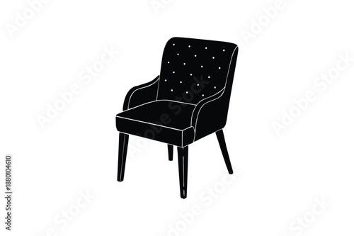 Modern armchair icon minimalist design furniture vector illustration