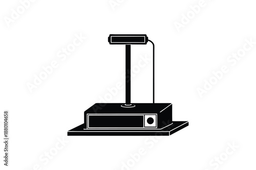 Modern electronic device stand vector illustration