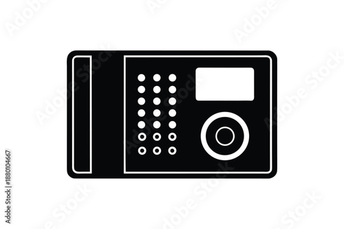 Modern electronic safe keypad lock security device icon vector illustration