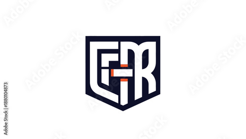 Modern F R initial monogram logo on a shield.