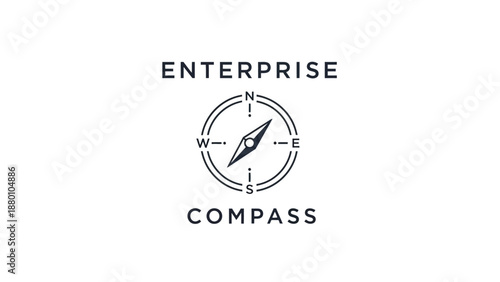 Minimalist Enterprise Compass logo icon for business strategy.