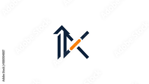 Financial stock market graphic with upward trend