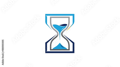 Modern hourglass logo icon symbolizing time and deadlines