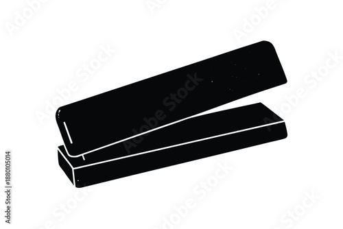 Office desk stapler equipment simple graphic symbol illustration vector