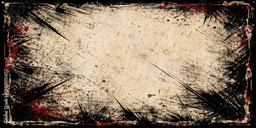 A worn and aged brown grunge paper texture with a dirty vintage parchment pattern and a rough antique surface creates a blank sepia backdrop for an ancient art design