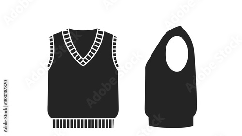 black tank top with white details and striped hem high quality