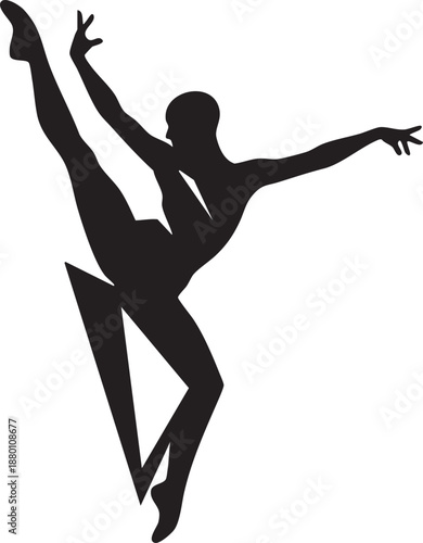 Silhouette of a person doing a backbend with arms extended