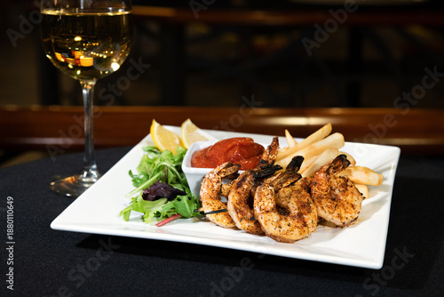 Grilled shrimp skewers