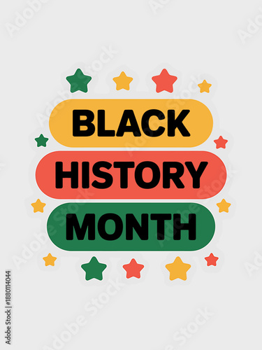 Celebrate Black History Month with Colorful Stars Design