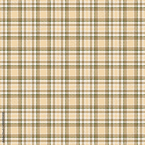 Hounds tooth vector tartan texture, ethnicity fabric textile pattern. Micro seamless plaid check background in amber and light colors.
