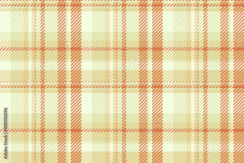 Checker fabric texture plaid, trim background pattern vector. Repeating textile seamless tartan check in light and amber colors.