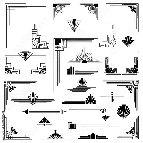 Art Deco Geometric Design Elements Collection