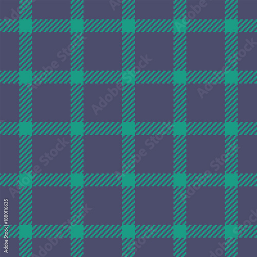 Graceful plaid fabric tartan, chequered vector background textile. Full seamless check pattern texture in blue and teal colors.