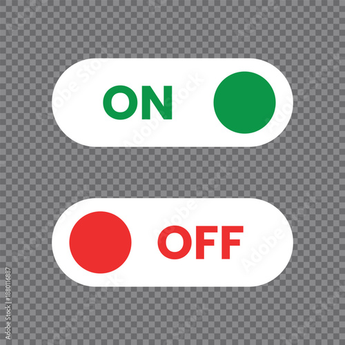 On Off Toggle Switches for User Interface