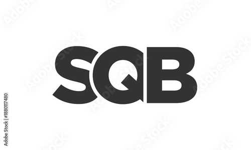 SQB logo design template with strong and modern bold text. Initial based vector logotype featuring simple and minimal typography. Trendy company identity.