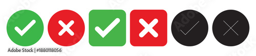 check mark icon button set.