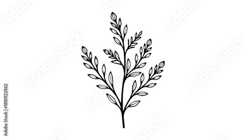 Zweige & Farne: Klare, vertikale Pflanzensymbole und einzelne Farnwedel mit hohem Schwarzanteil. Diese Motive wirken sehr modern und elegant auf Glas oder Metalloberflächen.KI Generiert