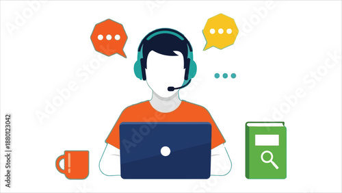 Assistive Technology in Use – Individual Using Adaptive Devices like Speech-to-Text Tools to Support People with Disabilities