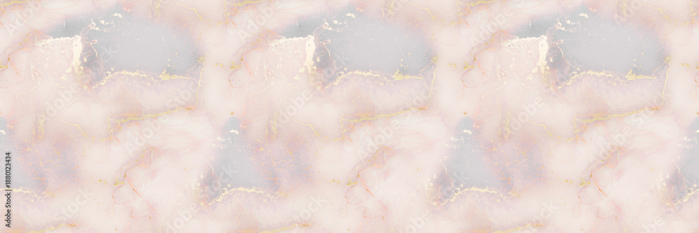 Fototapeta premium Pink Alcohol Ink Marble. Luxury Seamless Painting