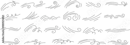 Collection of abstract wave patterns and designs