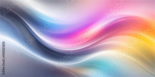 An abstract colorful background design featuring flowing blue waves and vibrant light patterns that create a digital motion texture with elegant energy curves and swirling art lines