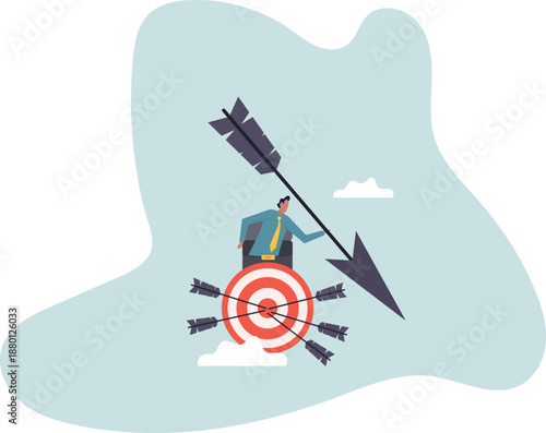 Result oriented business strategy or result driven, professionally set up and achieve business target.about a man and his life.