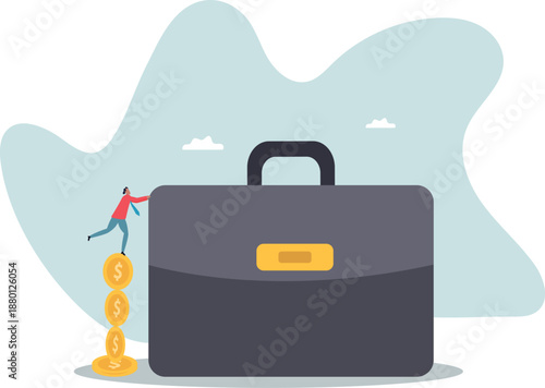 Financial instability, uncertainty or unstable investment market, risky situation or economic recession,about a man and his life.