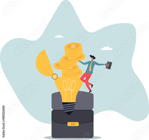An idea that brought a person a large income. A business concept.
