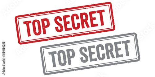 Top Secret Confidential Grunge Stamp Vector Illustration.