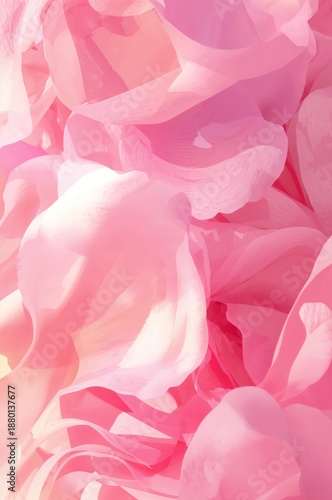 Soft Pink Petals Overlap Each Other in Natural Light Creating a Gentle Floral Display in a Garden Setting