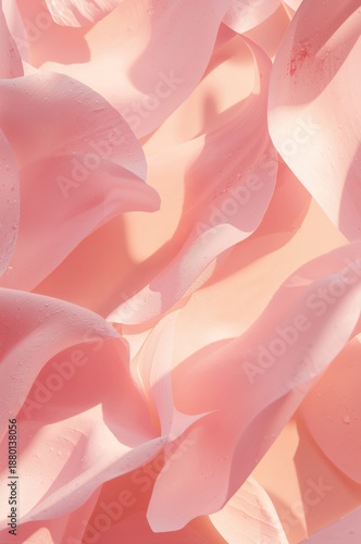 Soft Pink Petals Overlap Each Other in Natural Light Creating a Gentle Floral Display in a Garden Setting